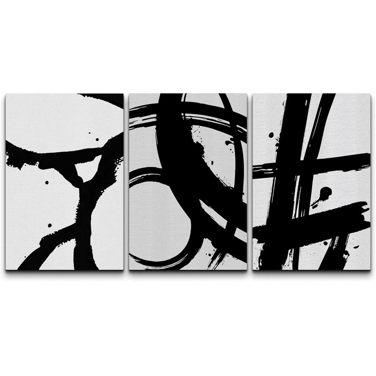 IDEA4WALL Geometric Dark Paint Stroke Rings Graffiti And Street Art